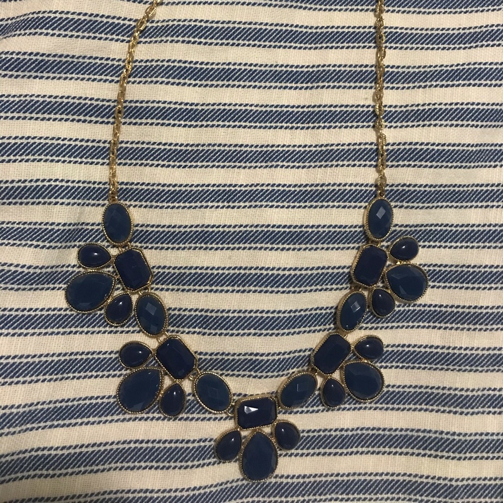 Blue statement necklace